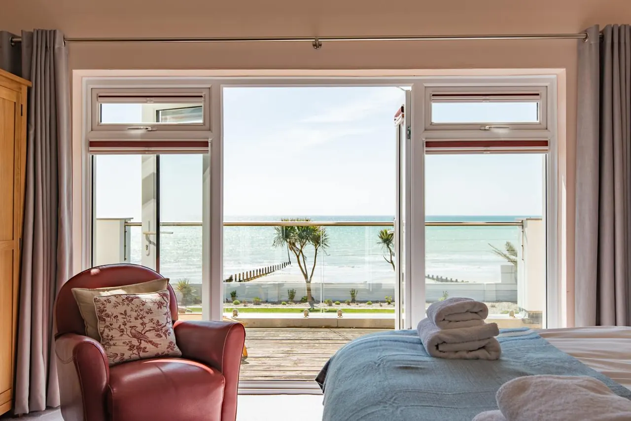The sea view from the master bedroom